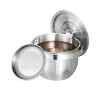 Backpacking Pot - Campfire Cooking Pot | Camping Cooking Pot | Stainless Steel Straining Bowl With Lid | Compact Outdoor Cookware For Hiking Home Picnic Hunting BBQ Travel Adventures
