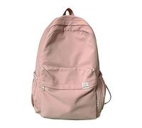 Backpacks for Teen Girls Girl Schoolbag Female Korean Version Of High School Students Cute Solid Color Backpack High School Students Large Capacity Backpack Backpack for Baby Girls (Pink, One Size)