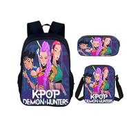 Backpacks Kindergarten Girls Boys, 3pcs Set K pop Demon Hunters Kids School Bag for Aged 3-12 Years, 40cm x 30cm x 11cm Toddler Backpack, Children's Backpack, the Great Gift for Kids.