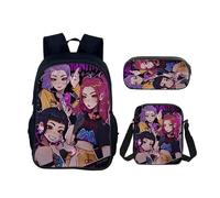 Backpacks Kindergarten Girls Boys, 3pcs Set K pop Demon Hunters Kids School Bag for Aged 3-12 Years, 40cm x 30cm x 11cm Toddler Backpack, Children's Backpack, the Great Gift for Kids.