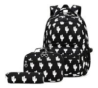 Backpacks School Girls,Three Piece Backpack Campus Primary And Secondary School Students Schoolbag Meal Bag Three In One Printed Backpack