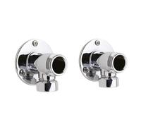 Backplate Elbow Unions - Pair - Chrome