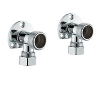 Backplate Wall Elbows, Thickened and Heavy Brass Material, Shower BAR Valve TAP External Pipe Work Wall Mount Backplate Wall Elbows Chrome