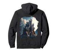Backprint A beautiful fairy tale castle fantasy world Pullover Hoodie