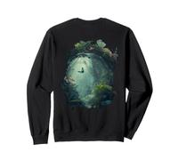 Backprint A path through the magic of the beautiful forest Sweatshirt