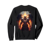 Backprint Angel of Fire with Flames of Hell Sweatshirt