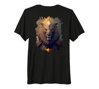 Backprint Armored Lion the Symbol of Strength Premium T-Shirt