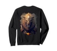 Backprint Armored lion the symbol of strength Sweatshirt