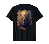 Backprint Armored Lion the Symbol of Strength T-Shirt