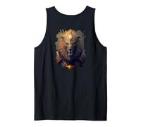 Backprint Armored Lion the Symbol of Strength Tank Top