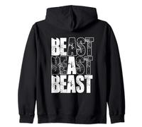 Backprint Be a Beast Zip Hoodie