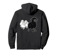 Backprint Black Sheep Different Path Pullover Hoodie
