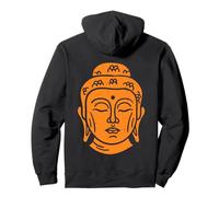 Backprint Buddha Head Buddhist Wisdom Pullover Hoodie