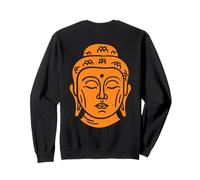 Backprint Buddha Head Buddhist Wisdom Sweatshirt