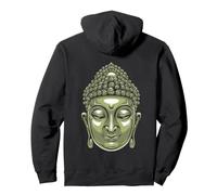Backprint Buddha Head Siddhartha Gautama Pullover Hoodie