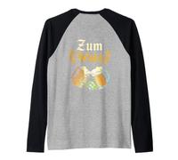 Backprint Cheers to Vintage Beer Drinkers and Beer Lovers Raglan Baseball Tee
