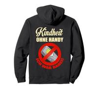 Backprint childhood without mobile phone I was there Pullover Hoodie