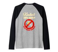 Backprint Childhood Without Mobile Phone I was There Raglan Baseball Tee
