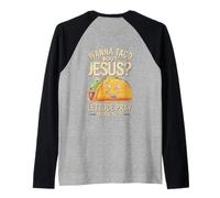 Backprint Cinco De Mayo Wanna Taco Bout Jesus Lettuce Pray Raglan Baseball Tee