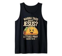 Backprint Cinco De Mayo Wanna Taco Bout Jesus Lettuce Pray Tank Top