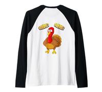 Backprint Colourful Turkey Gubbel Raglan Baseball Tee