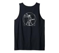Backprint Electric Guitar Vitruvian Man Tank Top