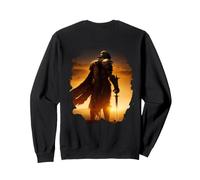 Backprint Epic knight at sunset on the field Sweatshirt