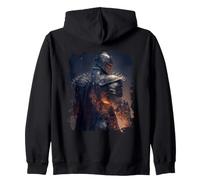 Backprint Epic Knight Hero Dark World's form Zip Hoodie