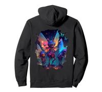 Backprint Fairytale adventures fairies in fairytale forest Pullover Hoodie