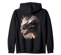 Backprint Fascinating dinosaurs Insights into the primeval Zip Hoodie