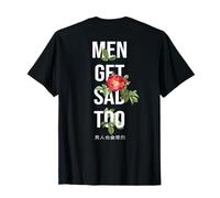 Backprint Flower Vintage Men get sad too T-Shirt