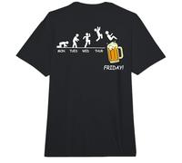 Backprint Friday Evolution Weekly Calendar with Beer Comfort Colors Adult Heavyweight T-Shirt