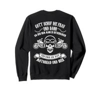 Backprint God created the woman and then he invented beer Sweatshirt