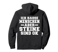 Backprint I hate people but stones are ok Pullover Hoodie