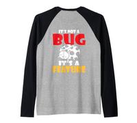 Backprint Its not a Bug its a Feature Programmierer Raglan Baseball Tee