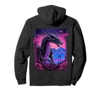 Backprint Japan Aesthetic Vaporwave Cherry Blossom Dragon Pullover Hoodie