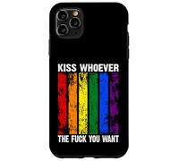 Backprint kiss whoever the fck you want LGBTQIA+ Rainbow Case for iPhone 11 Pro Max