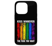 Backprint kiss whoever the fck you want LGBTQIA+ Rainbow Case for iPhone 13 Pro
