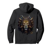 Backprint Majestic power of the fantasy lion Pullover Hoodie
