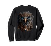 Backprint Mixture of epic eagle and mighty owl Sweatshirt