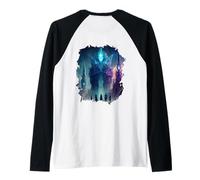 Backprint Mystical Alien Planet Futuristic Journey Raglan Baseball Tee