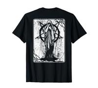 Backprint Occult Dark Art 666 Pentagram Antichrist Satanic T-Shirt