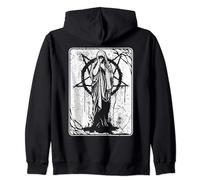 Backprint Occult Dark Art 666 Pentagram Antichrist Satanic Zip Hoodie