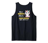Backprint only Crazy here Come Unicorn we go Tank Top