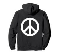 Backprint Peace Symbol and Peace Sign Peace Sign Pullover Hoodie