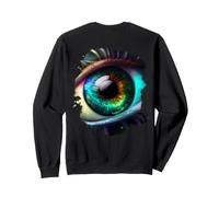 Backprint rainbow eye the beauty in the dark Sweatshirt