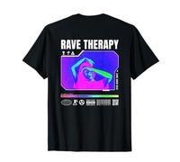 Backprint: Rave Therapy Aesthetic Techno House Trance Music T-Shirt