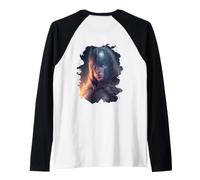 Backprint Reign of Ice the Queen of Darkness Fantasy Raglan Baseball Tee