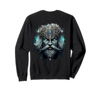 Backprint The dark mystical viking with armor Sweatshirt