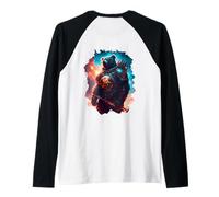 Backprint The Epic Bear as Protector of the World Raglan Baseball Tee
